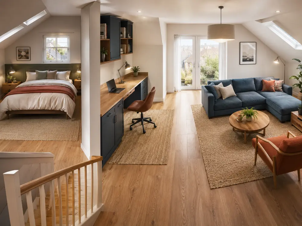 A second realistic 3D design direction for Conversion · Up to 3 Rooms / Zones