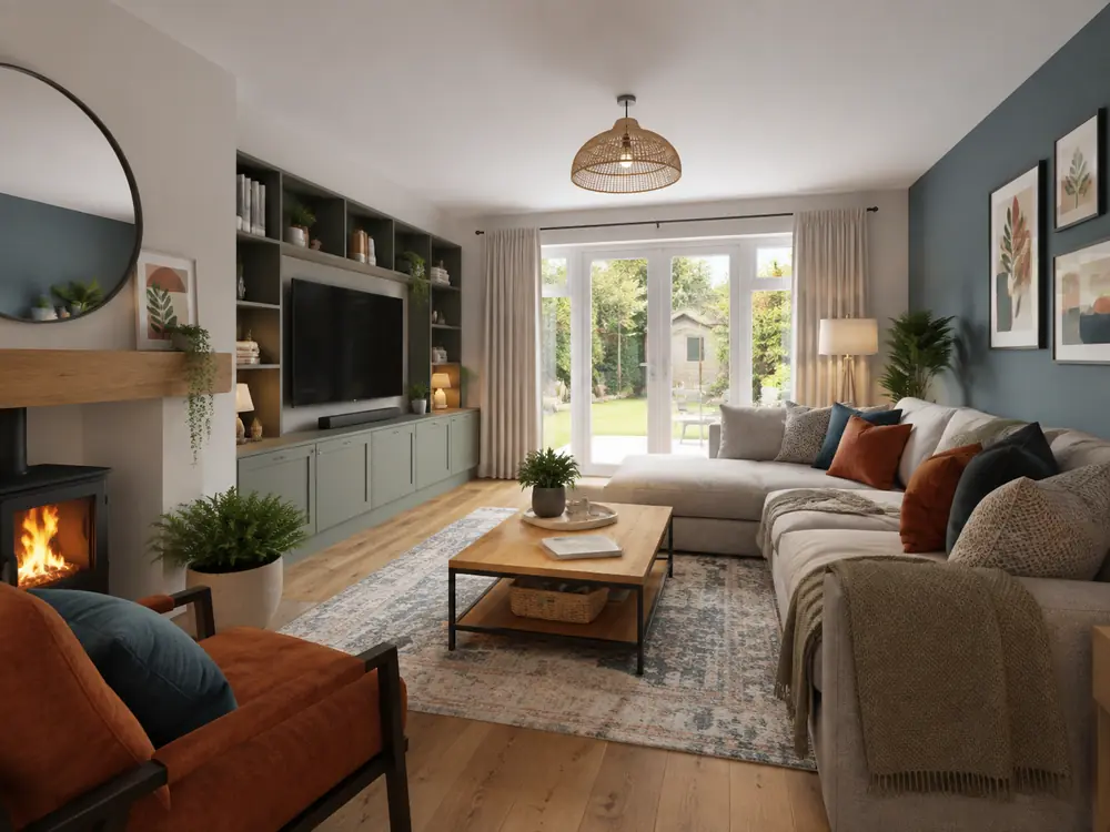 A second realistic 3D design direction for Living Room