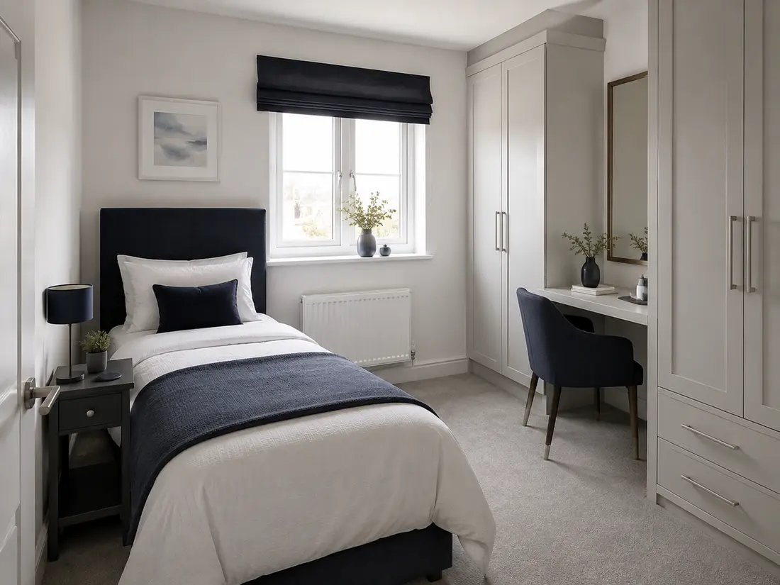 A second realistic 3D design direction for Single Bedroom