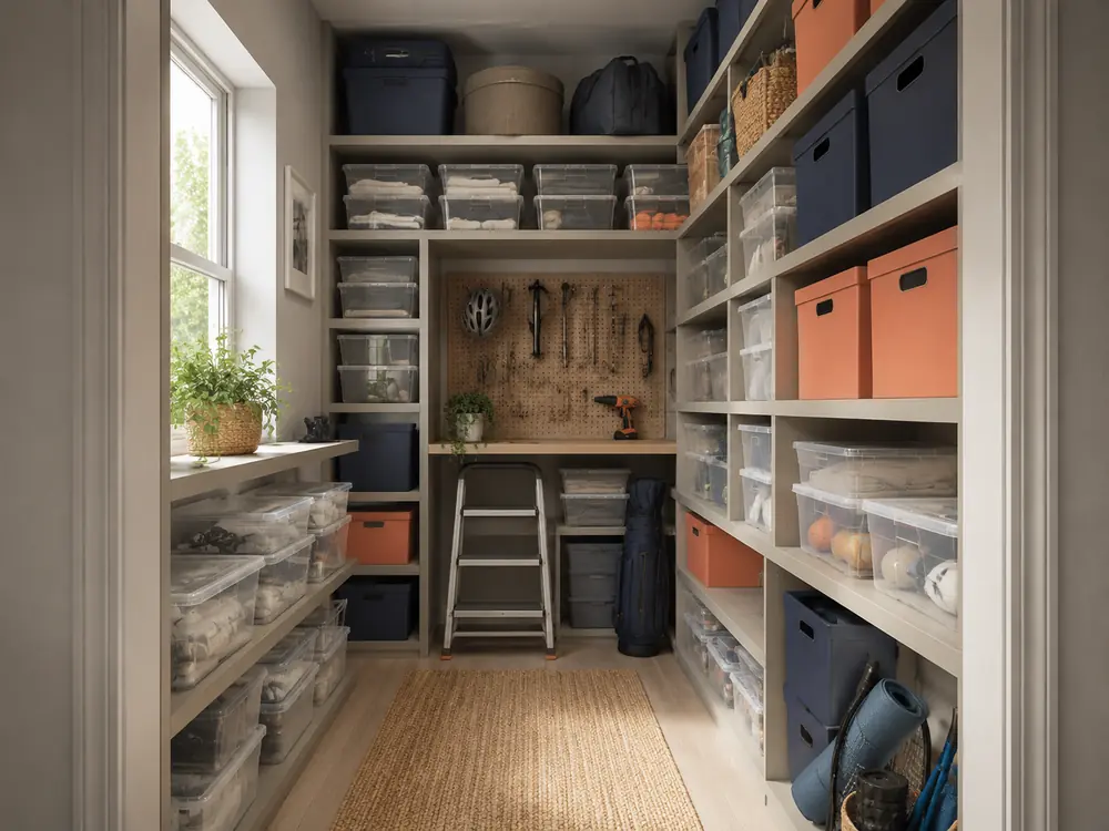 A second realistic 3D design direction for Small Storage Room