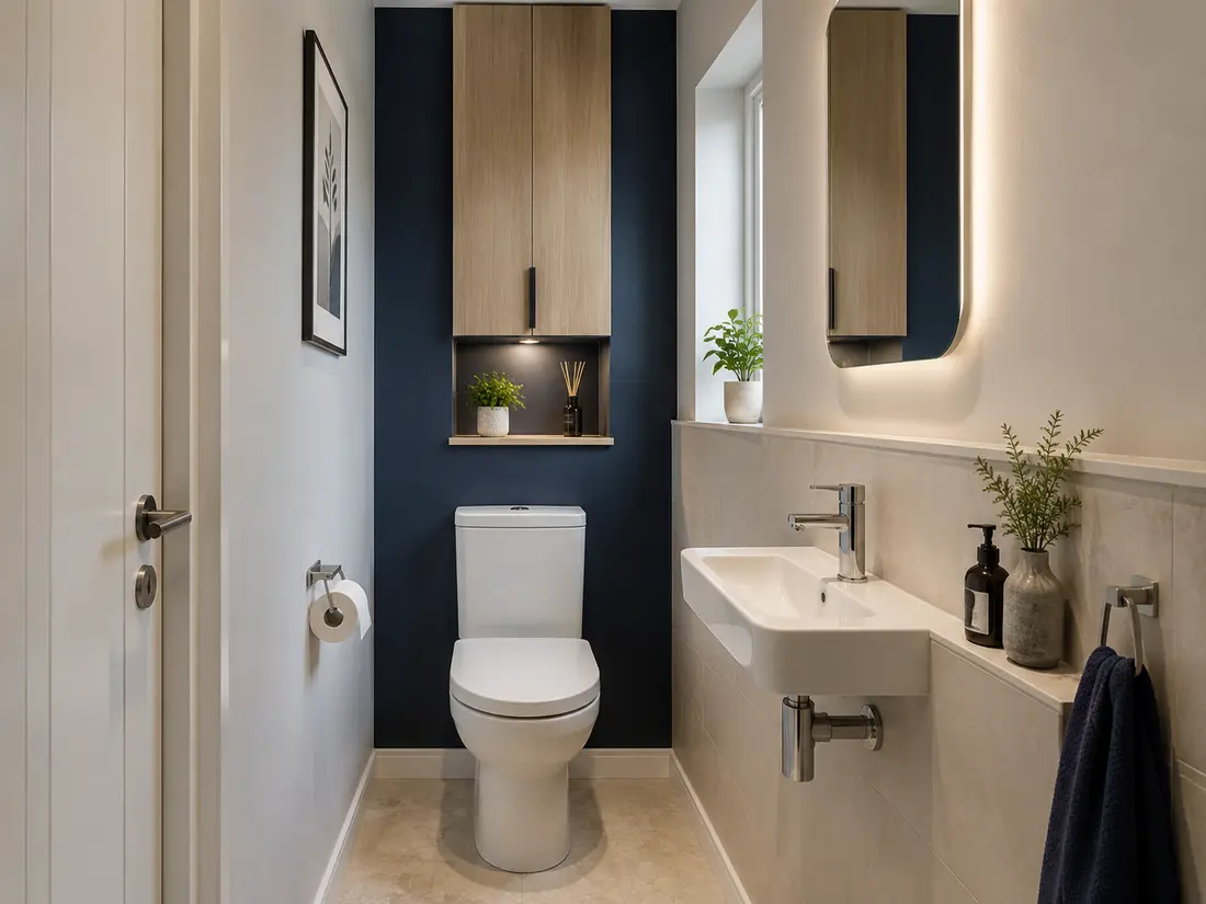 A second realistic 3D design direction for Separate WC / Cloakroom